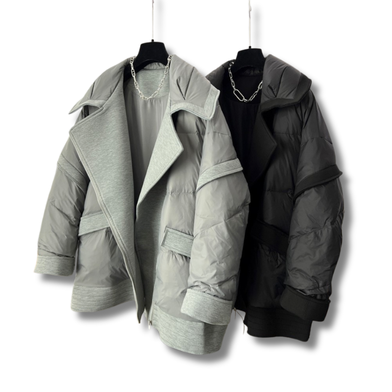 Blouson Bi-Materials