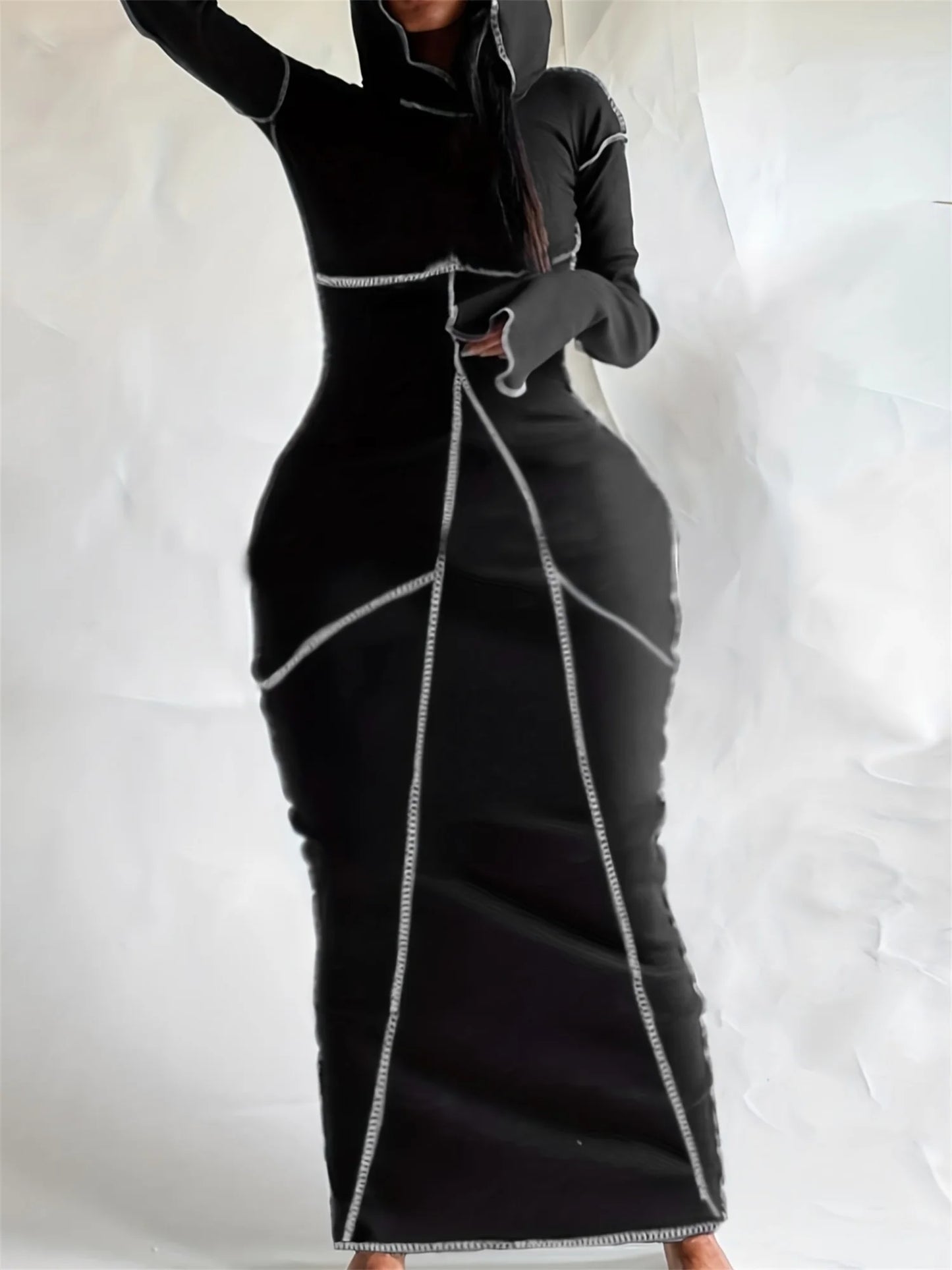 Hooded Line Dress